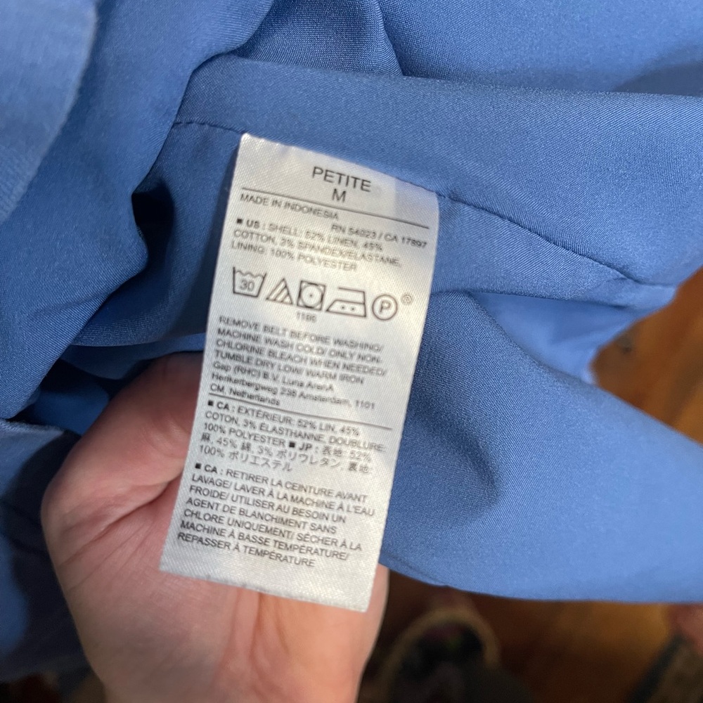 Banana Republic Linen Blend Blue Dress - Picture 5 of 5